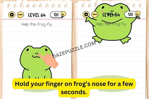 lvl 64 brain test|level 64 help this frog fly.